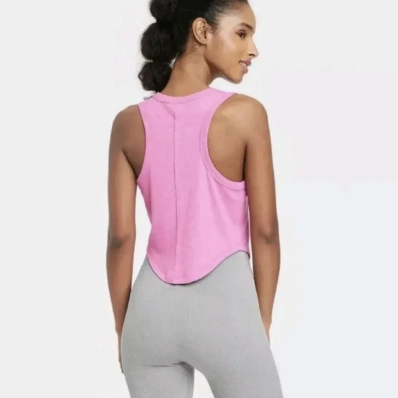 JoyLab Cropped Tank Top, Color Fiji Pink Size XL - Picture 2 of 13